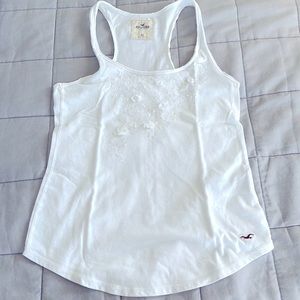 2 tops: White sleeveless top- XS. Bozzolo Eggplant color bodysuit- Mo